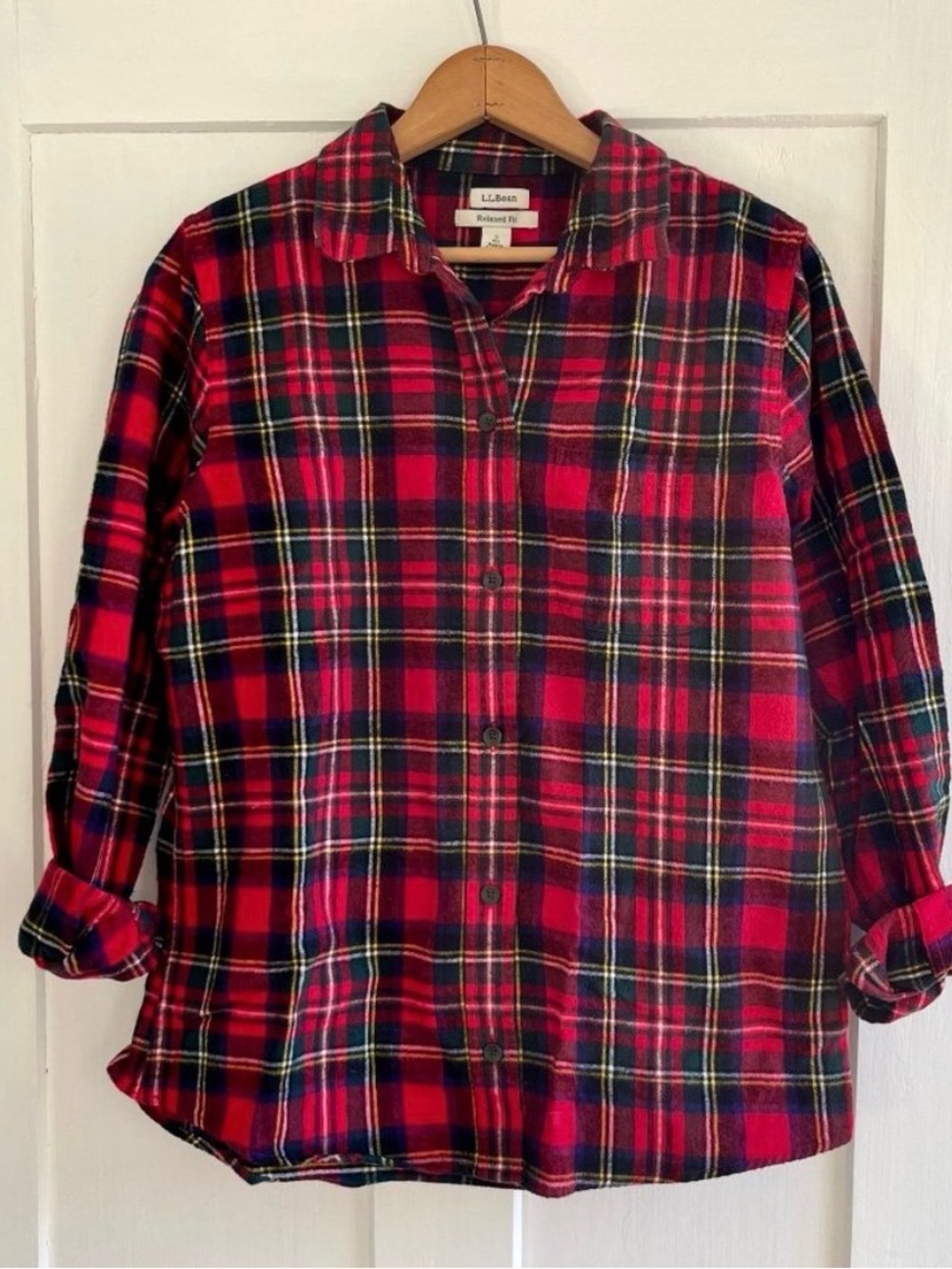L.L.Bean Red Plaid Flannel